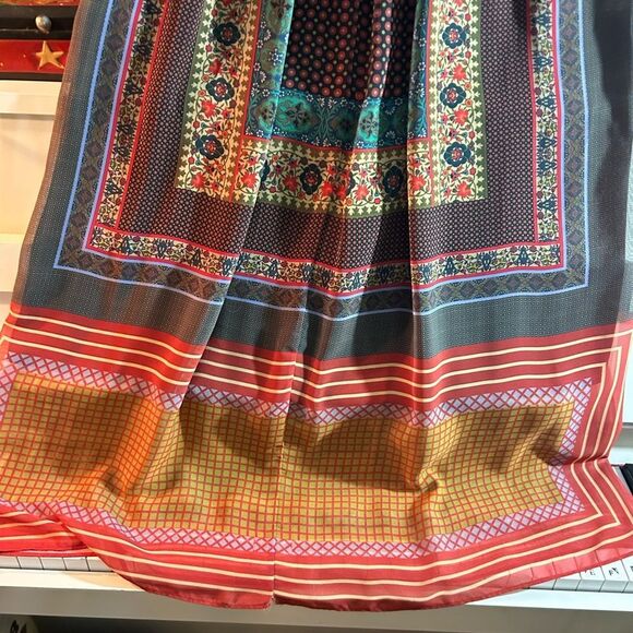 Anthropologie Dream Daily Colorful Patchwork A-Line Skirt Large - Picture 5 of 16